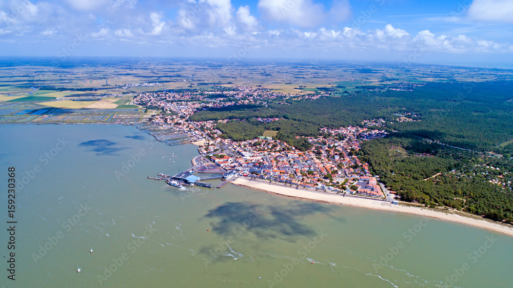 Vue aérienne du village de Fromentine en Vendée, France