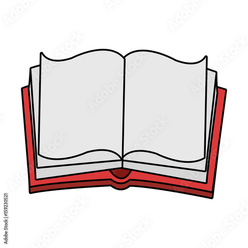 Opened book over white background vector illustration