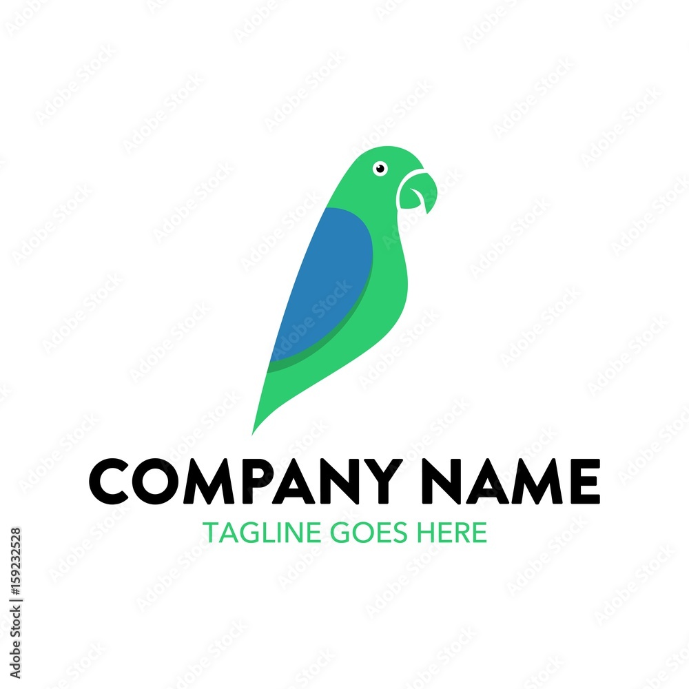 Unique Parrot Logo Template Unique Parrot Logo Template