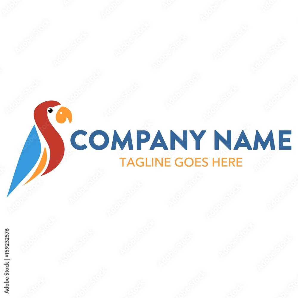 Obraz premium Unique Parrot Logo Template