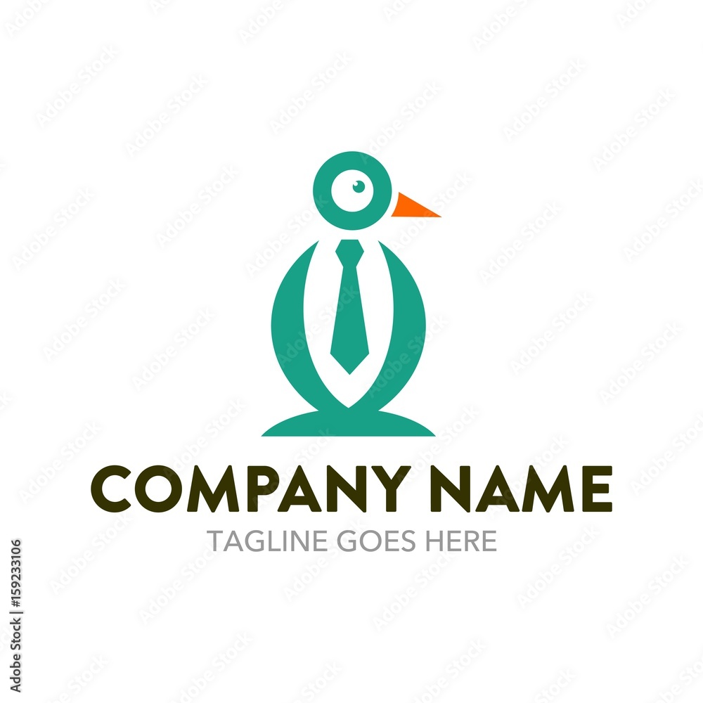 Obraz premium Unique Penguin Logo 
