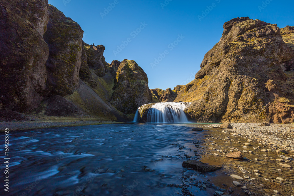 Naklejka premium Stjornarfoss waterfall in Southern Iceland