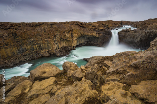 Aldeyjarfoss Waterfall in Highlands of Iceland