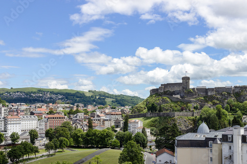 Chateau Fort and beautiful nature in Lourdes, Pyrenees, France
