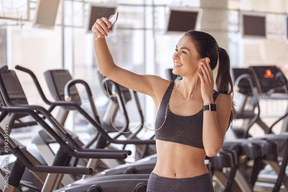 Young woman workout in gym healthy lifestyle Young woman workout in gym healthy lifestyle