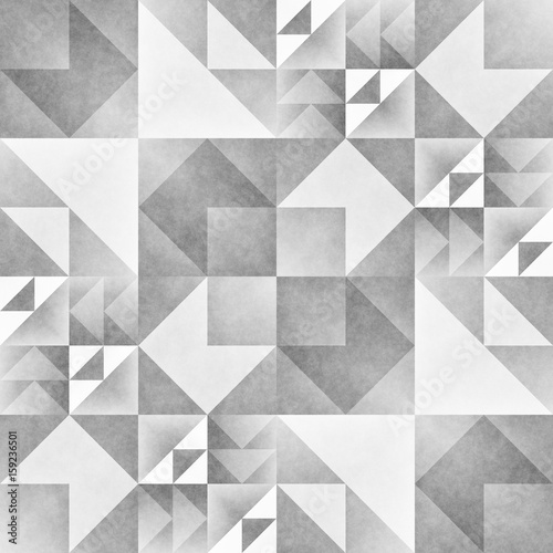 Monochrome Tribal Seamless Pattern. Aztec Style Abstract Geometric Art Print.