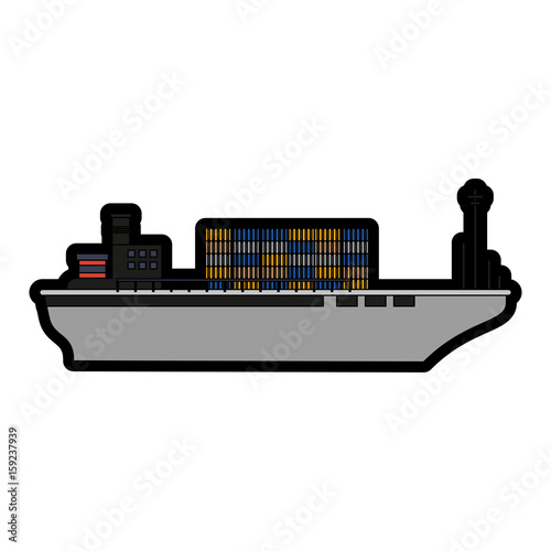 boat transport commodity illustration flat vector icon design graphic