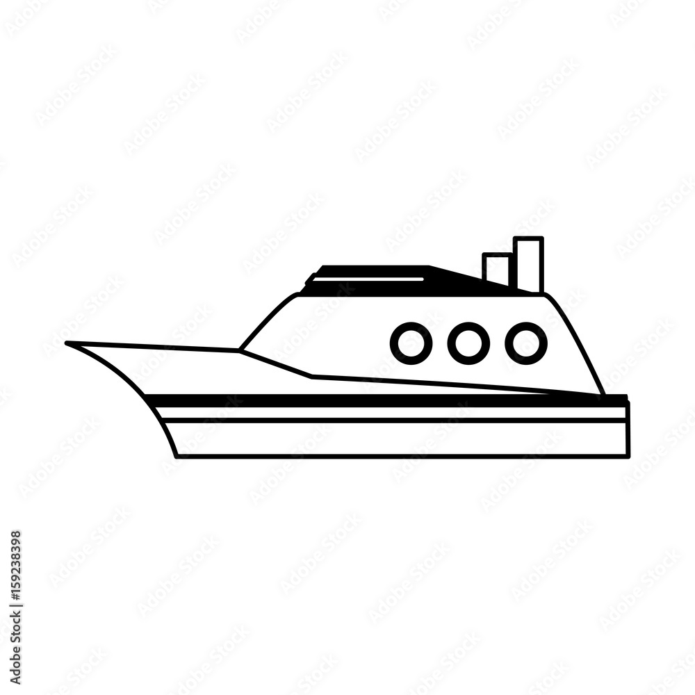 boat tourist illustration icon vector design graphic
