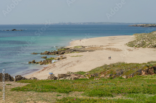 Praia da Ilha do Pessegueiro beach near Porto Covo, Portugal. photo