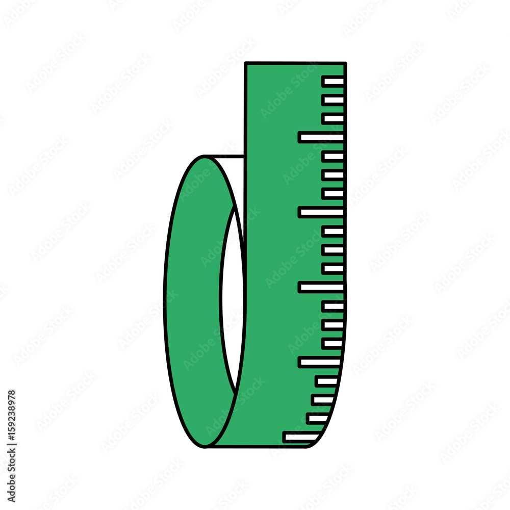 ruler measurements sport flat icon vector design graphic illustration