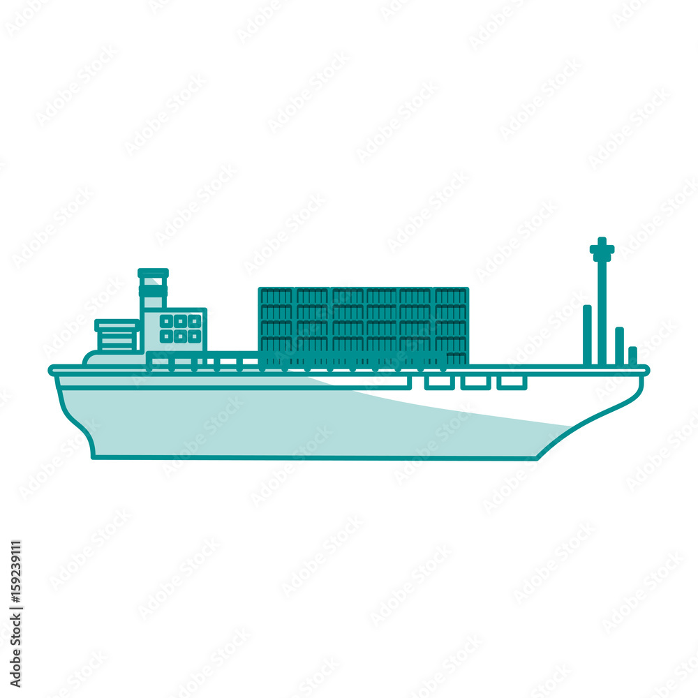 Fototapeta premium boat transport commodity illustration flat vector icon design graphic shadow