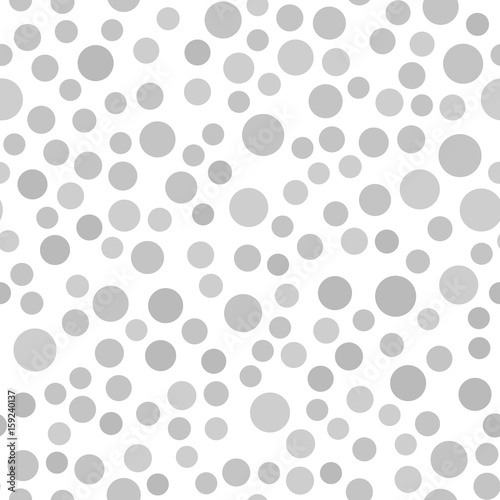 Fototapeta Naklejka Na Ścianę i Meble -  Gray and white circle pattern. Seamless vector