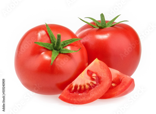 Tomatoes isolated on white background