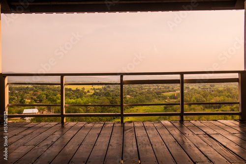 Natural view with rest house at Mae Ngat Somboon Chon dam photo