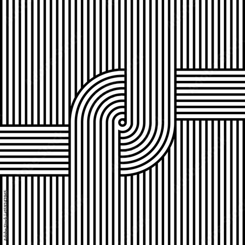Abstract black and white stripe line background