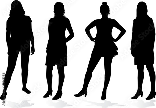 Silhouette of a woman.