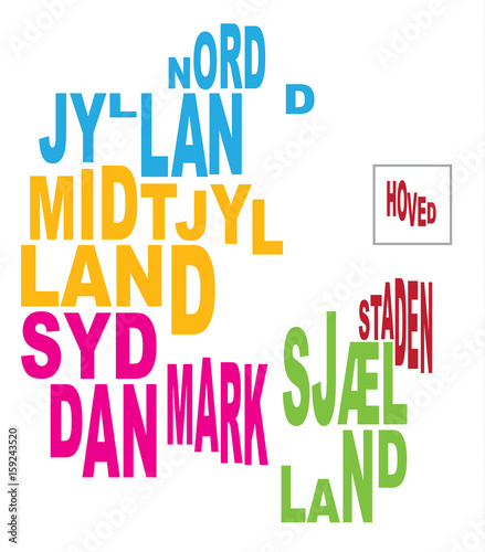 regions of denmark word cloud
