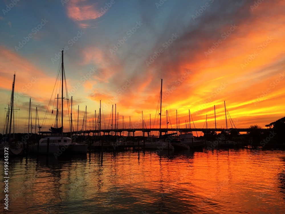 Sunset over the Harbor