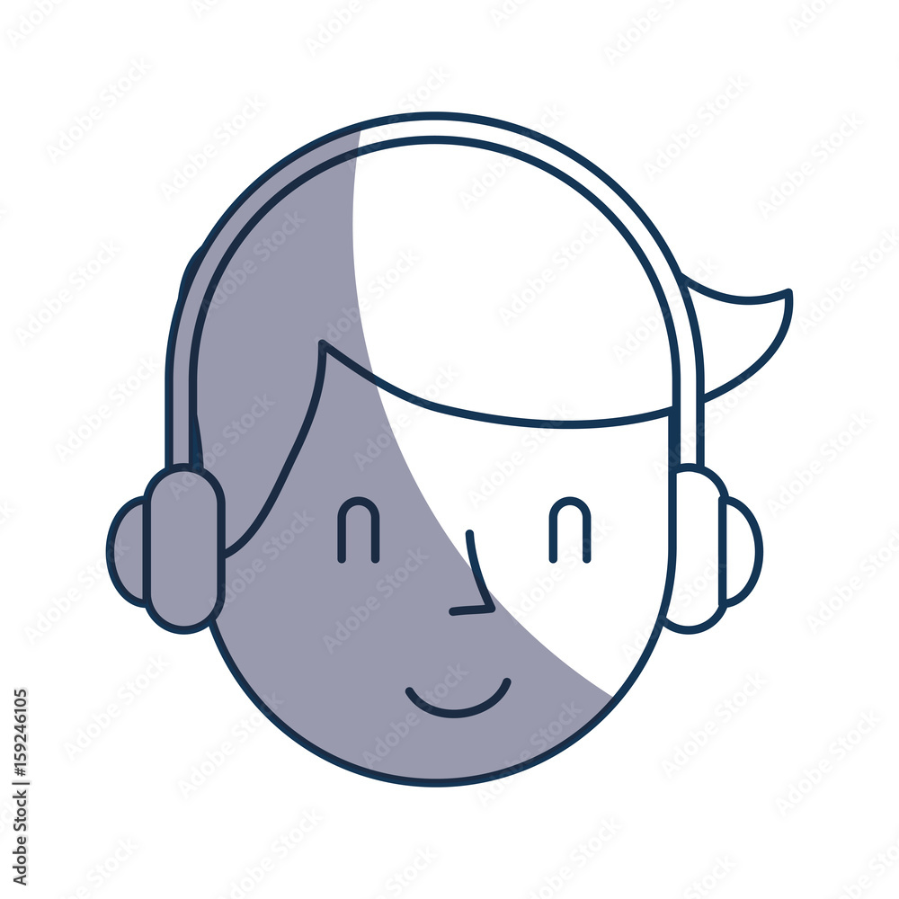 young man with earphone vector illustration design young man with earphone vector illustration design