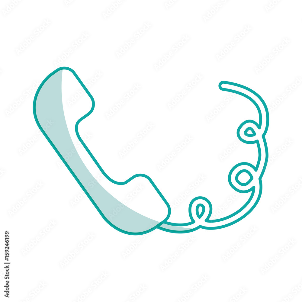 Fototapeta premium telephone service isolated icon vector illustration design