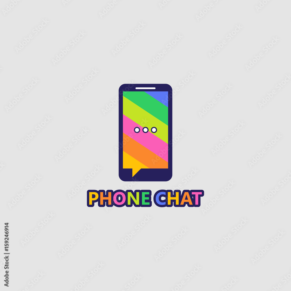 Phone Chat Logo Template Design Phone Chat Logo Template Design