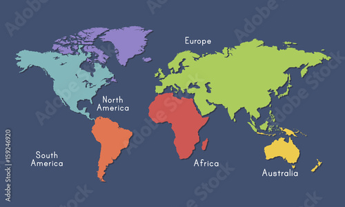 Mapa świata kontynent lokalizacji graficzny ilustracja