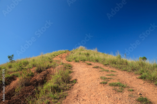 Mountain landscape or Mountain grass in Ranong Province  Southern Thailand.