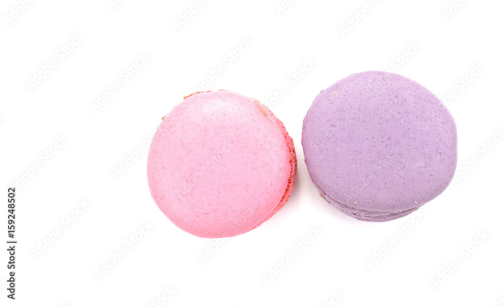 Tasty macaroon isolate on with background Tasty macaroon isolate on with background