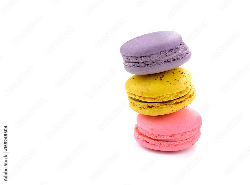Colorful macaroon stack isolated on white background Colorful macaroon stack isolated on white background