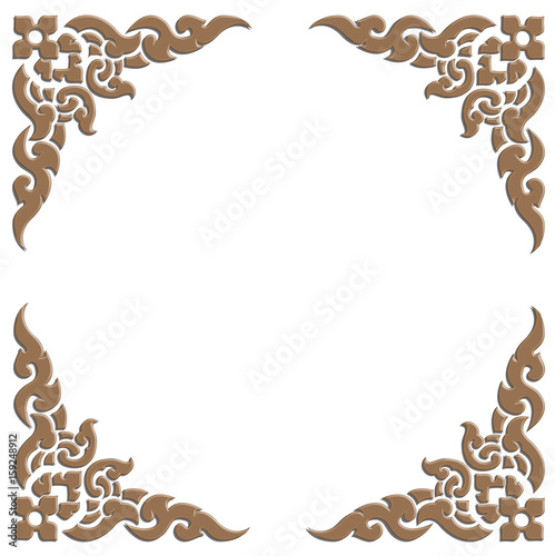 3D carve Thai pattern