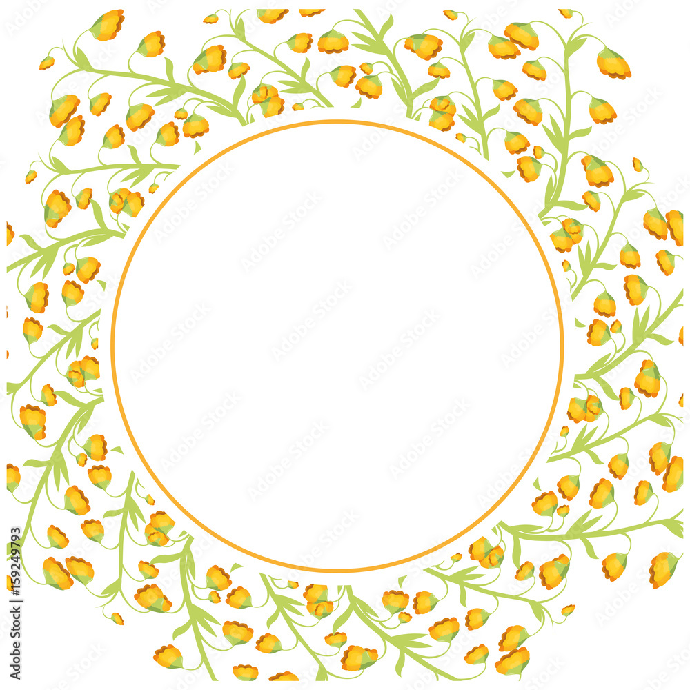 wreath of flowers icon over white background vector illustration
