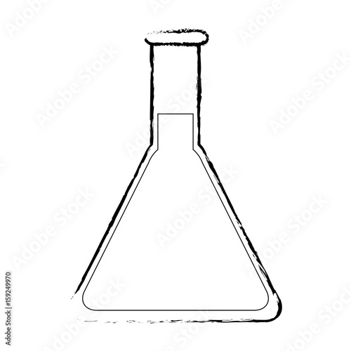 sketch test tube laboratory chemistry glass vector illustration