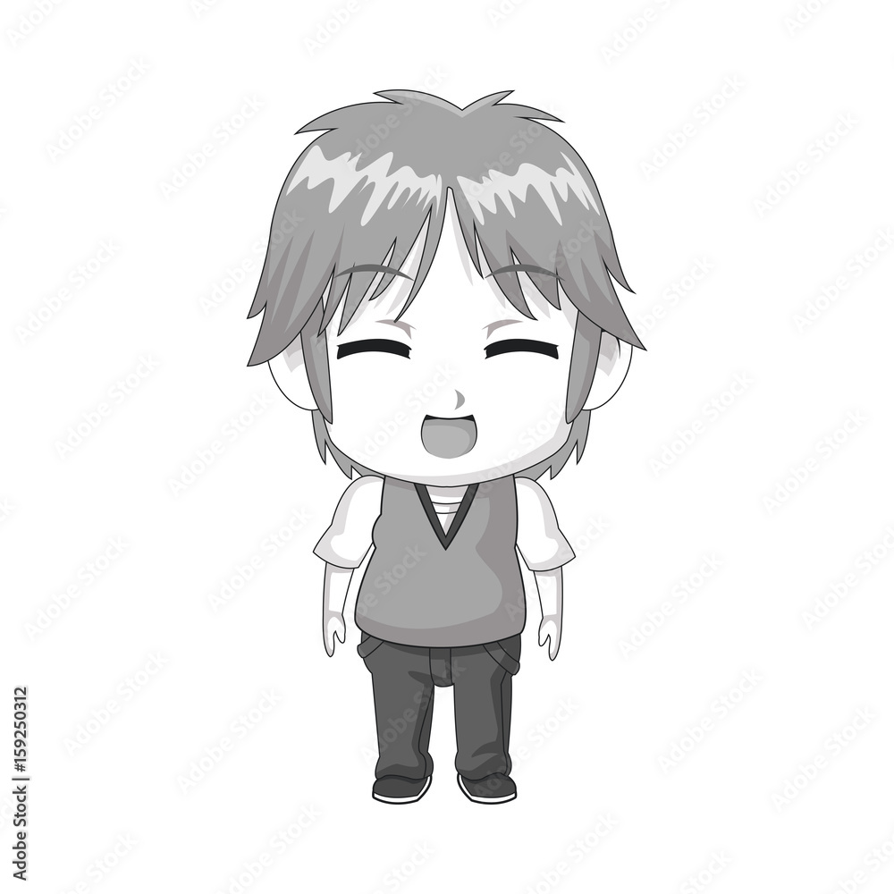 cute little boy anime facial expression image vector illustration cute little boy anime facial expression image vector illustration