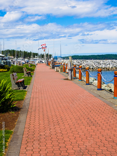 Seaside walk in Sidney BC on Vancouver Island, Canada