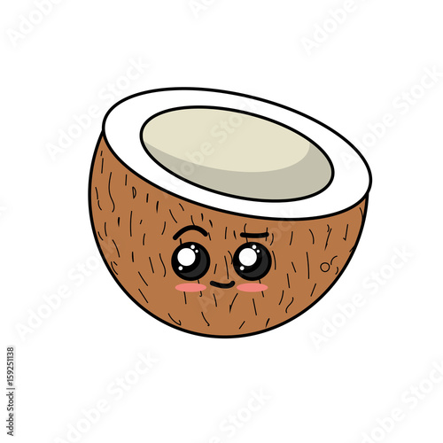 kawaii cute tender coconut silice fruit