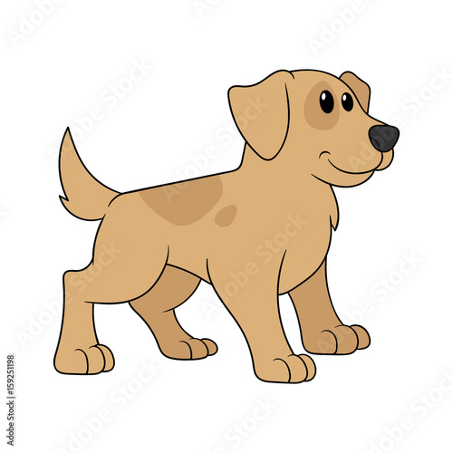 Cartoon Dog Vector Illustration