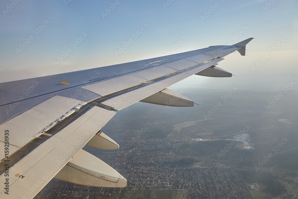 Fototapeta premium Flying on a plane