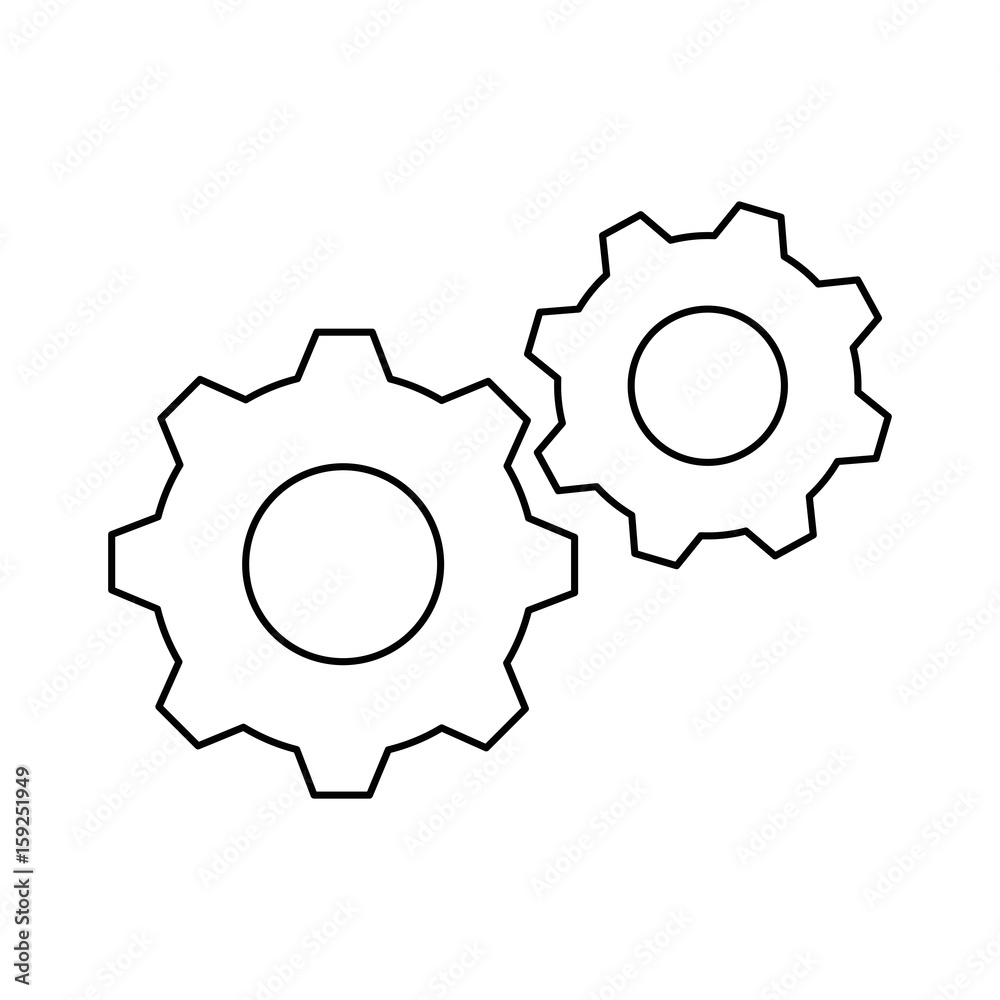gear wheels icon over white background vector illustration gear wheels icon over white background vector illustration