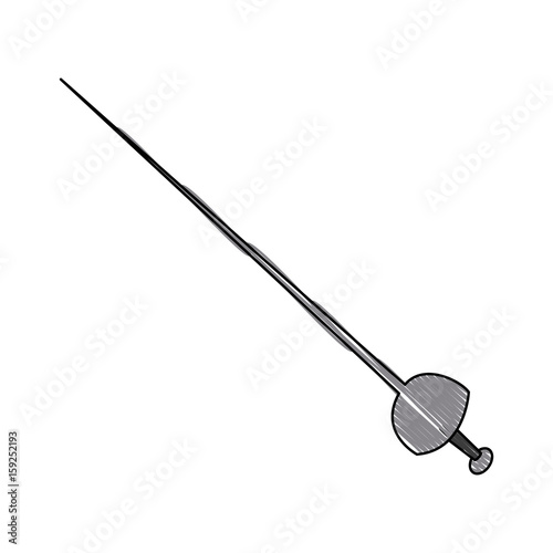 medieval sword weapon of costume halloween icon vector illustration