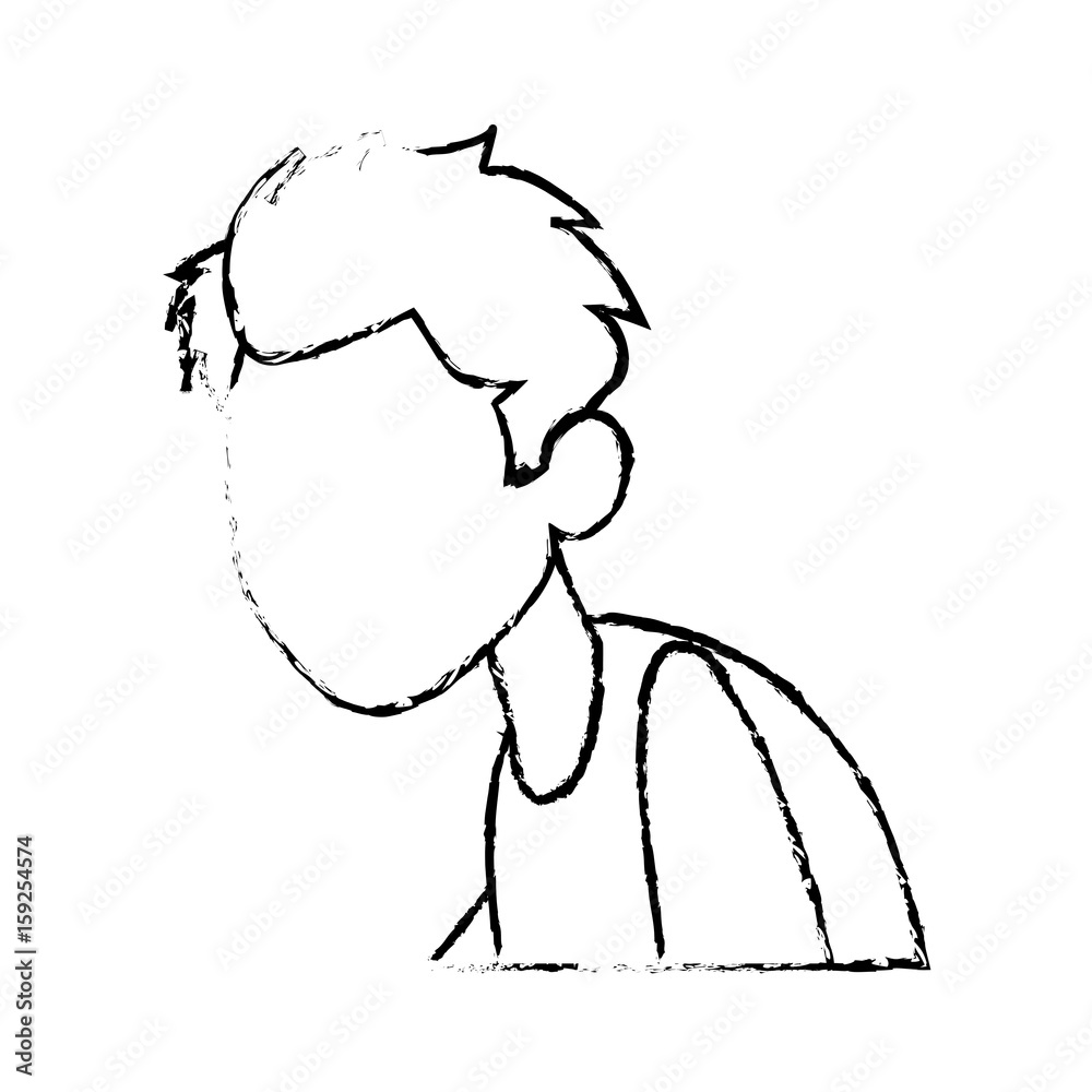 Fototapeta premium cartoon man medical condition sick image vector illustration