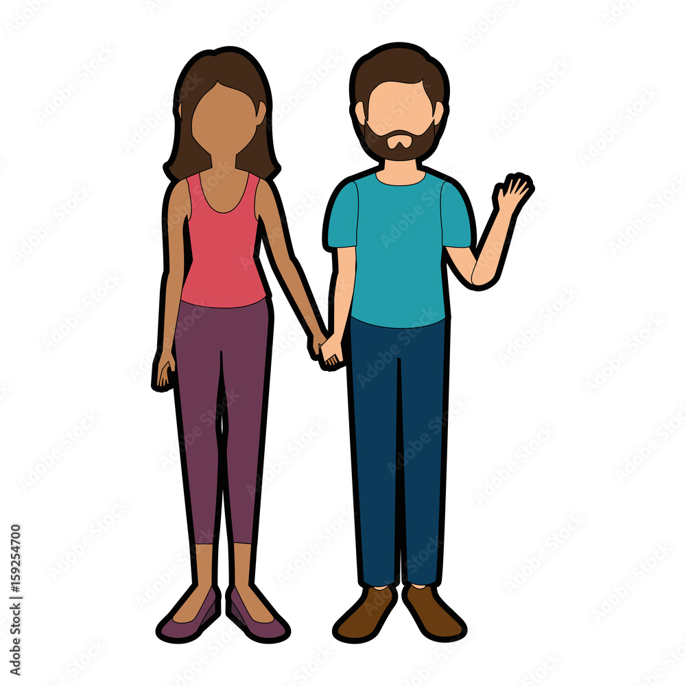 avatar couple icon over white background colorful design vector illustration avatar couple icon over white background colorful design vector illustration