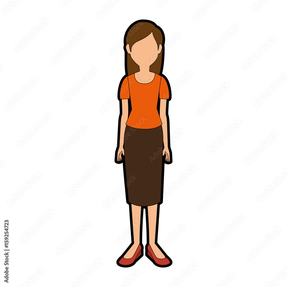 avatar woman wearing casual clothes icon over white background colorful design vector illustration avatar woman wearing casual clothes icon over white background colorful design vector illustration