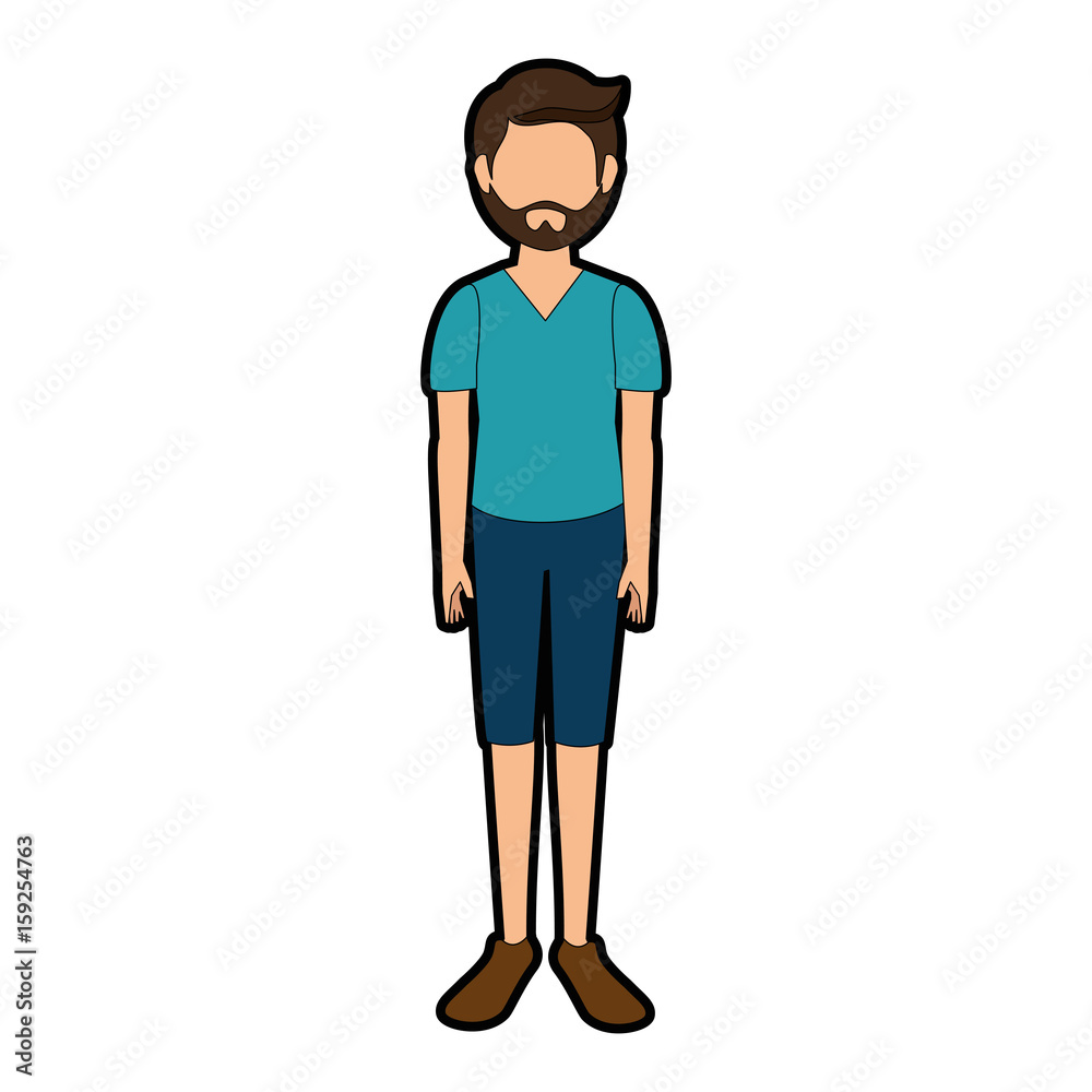 avatar man wearing casual clothes icon over white background colorful deisgn vector illustration