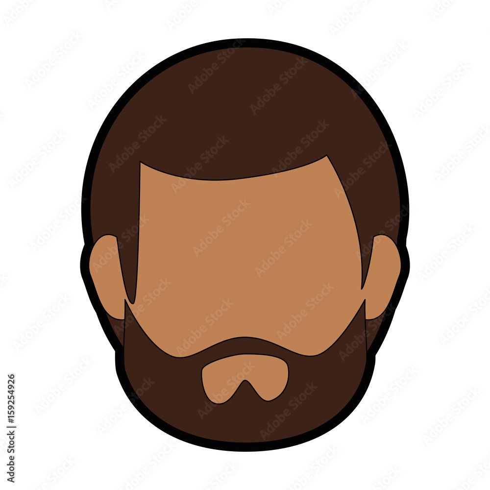 man face with beard icon over white background colorful design vector illustration man face with beard icon over white background colorful design vector illustration