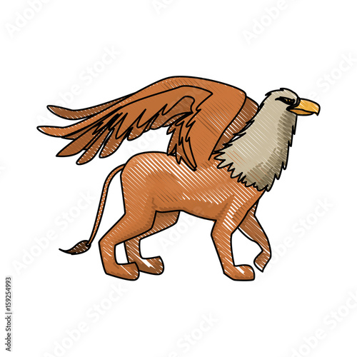 griff greek mythological creature beast image vector illustration