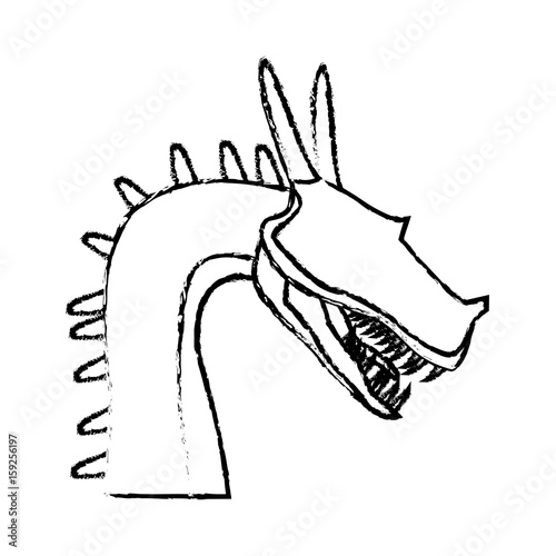 dragon beast mythology fantasy monster medieval vector illustration