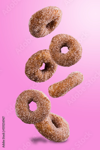 Round sugar donuts