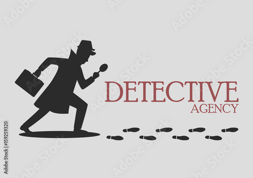 Silhouette of detective agency