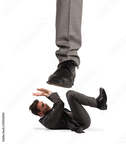 Aggressive boss .Mobbing concept