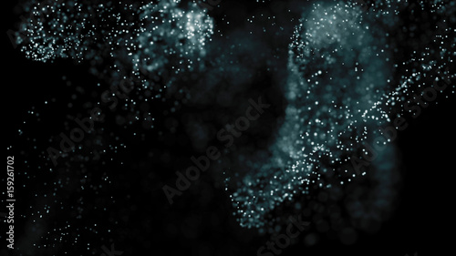 White particles explosion overlay texture for your design. Abstract background stream motion. Power of particles dust. Storm wave explode. Abstract shattered broken glass.